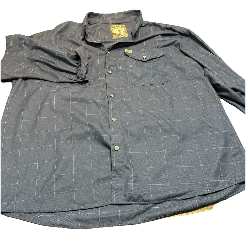 Dixxon Flannel Shirt Mens 5XL Blue Plaid The Michael Myers Halloween Button‎ Up